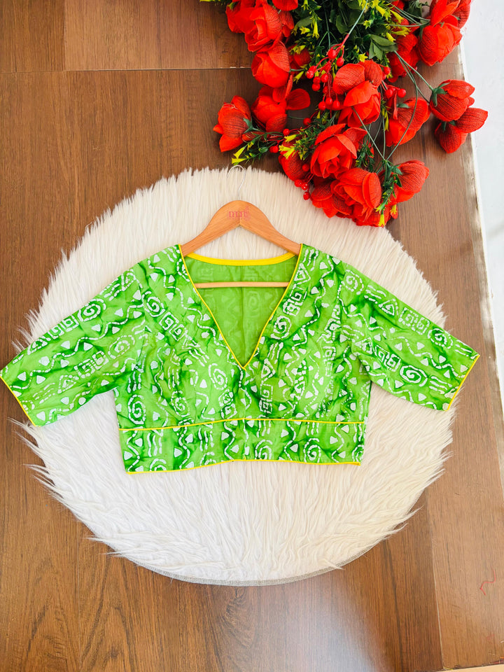 Fresh Start - Printed Cotton Designer Blouse