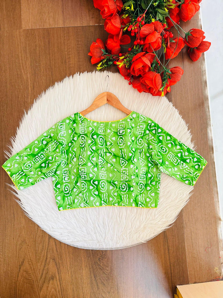 Fresh Start - Printed Cotton Designer Blouse