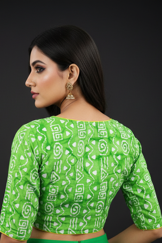 Fresh Start - Printed Cotton Designer Blouse