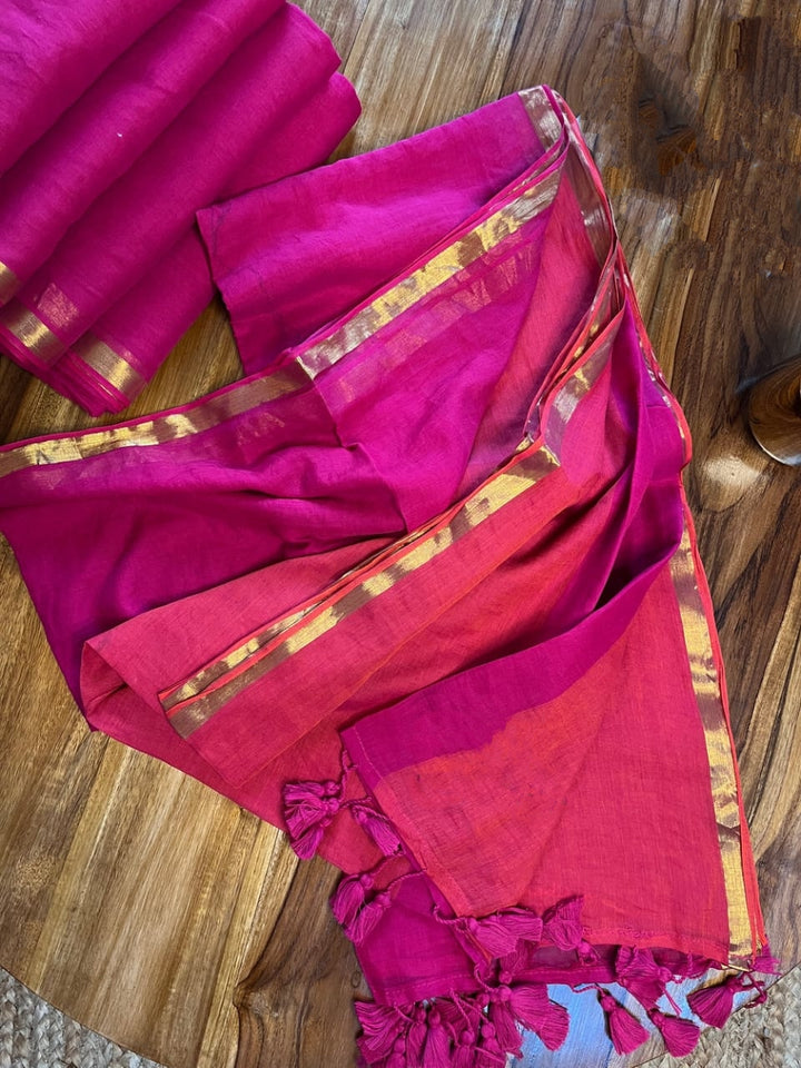 Golapi Abha Mul Cotton Saree