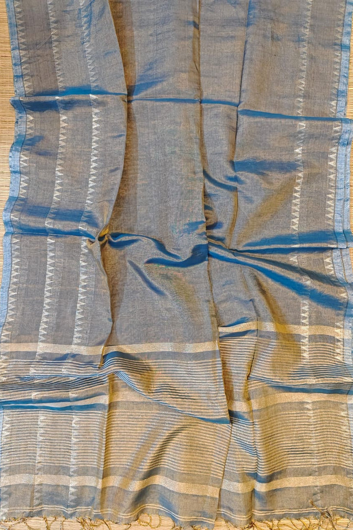 Blush Harmony Tissue Linen Saree