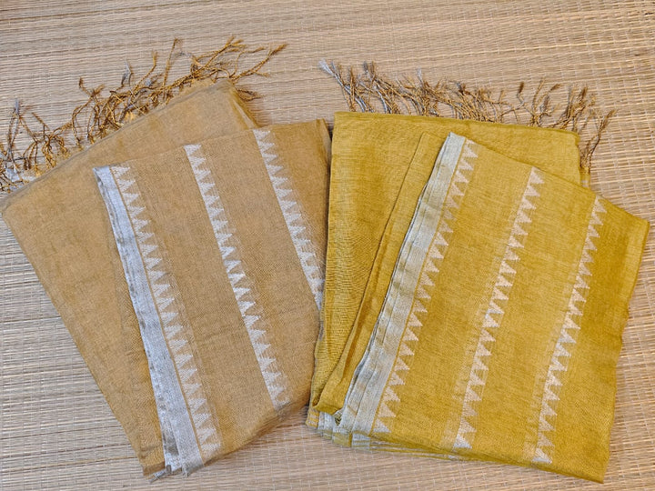 Blush Harmony Tissue Linen Saree