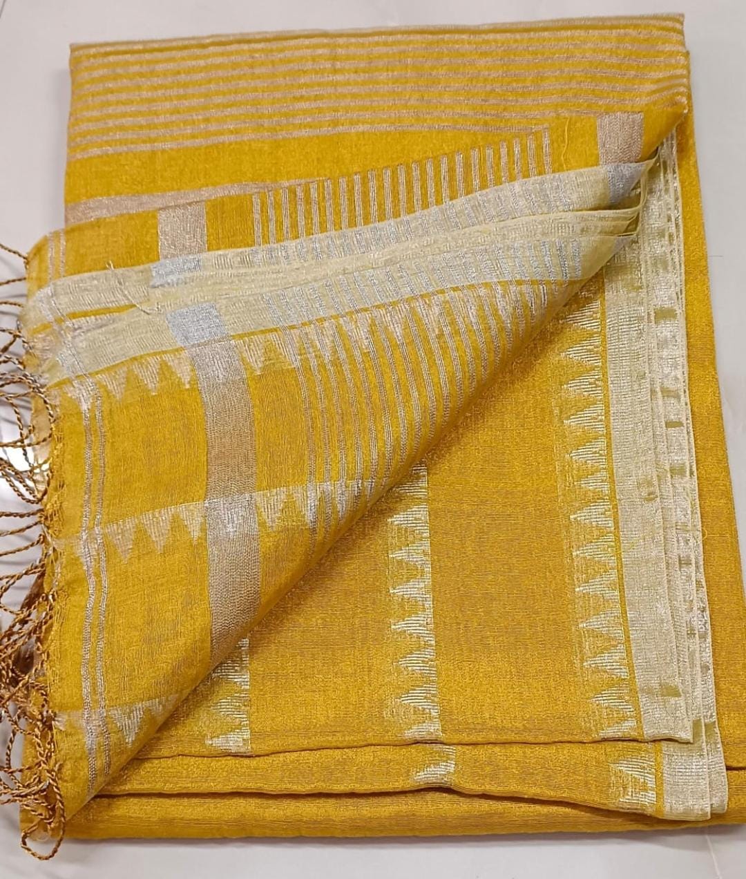 Blush Harmony Tissue Linen Saree