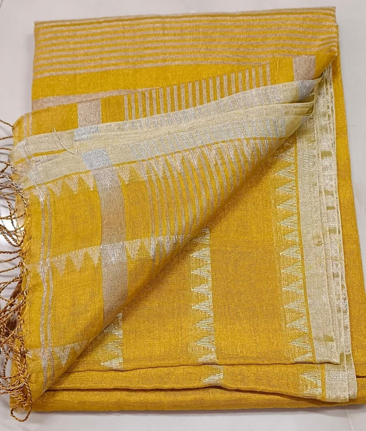 Blush Harmony Tissue Linen Saree