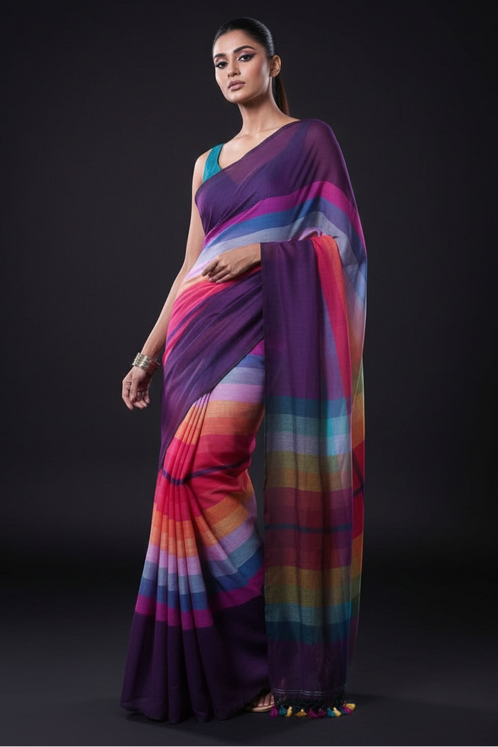 Bahuranga Mul Cotton Saree