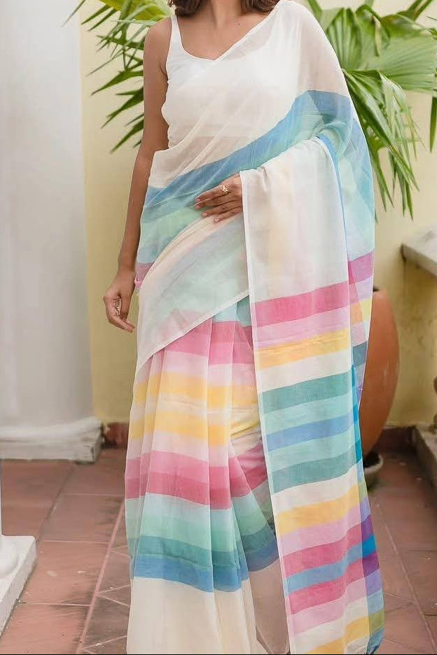 Bahuranga Mul Cotton Saree