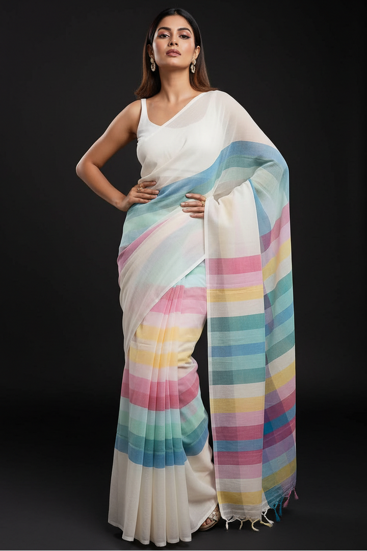 Bahuranga Mul Cotton Saree