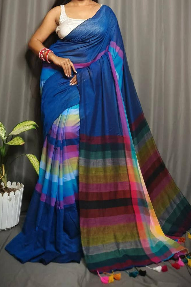 Bahuranga Mul Cotton Saree