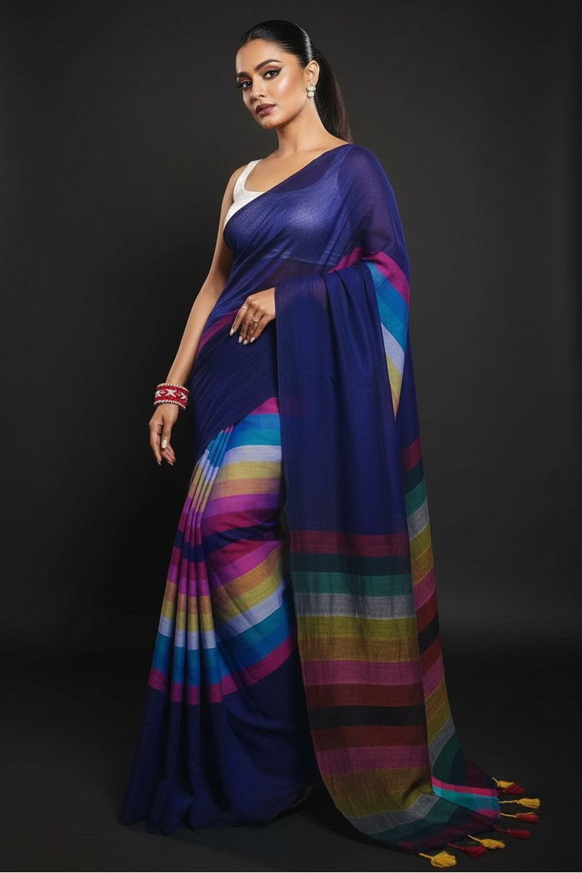 Bahuranga Mul Cotton Saree