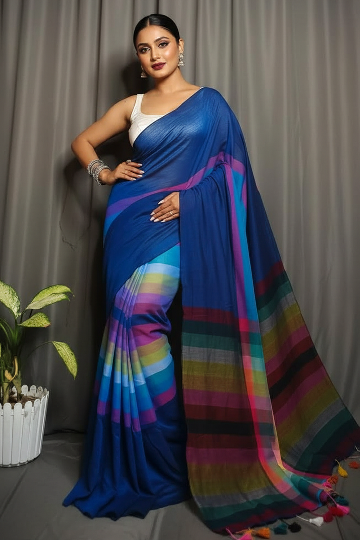 Bahuranga Mul Cotton Saree