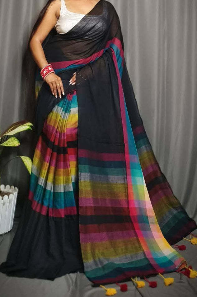 Bahuranga Mul Cotton Saree