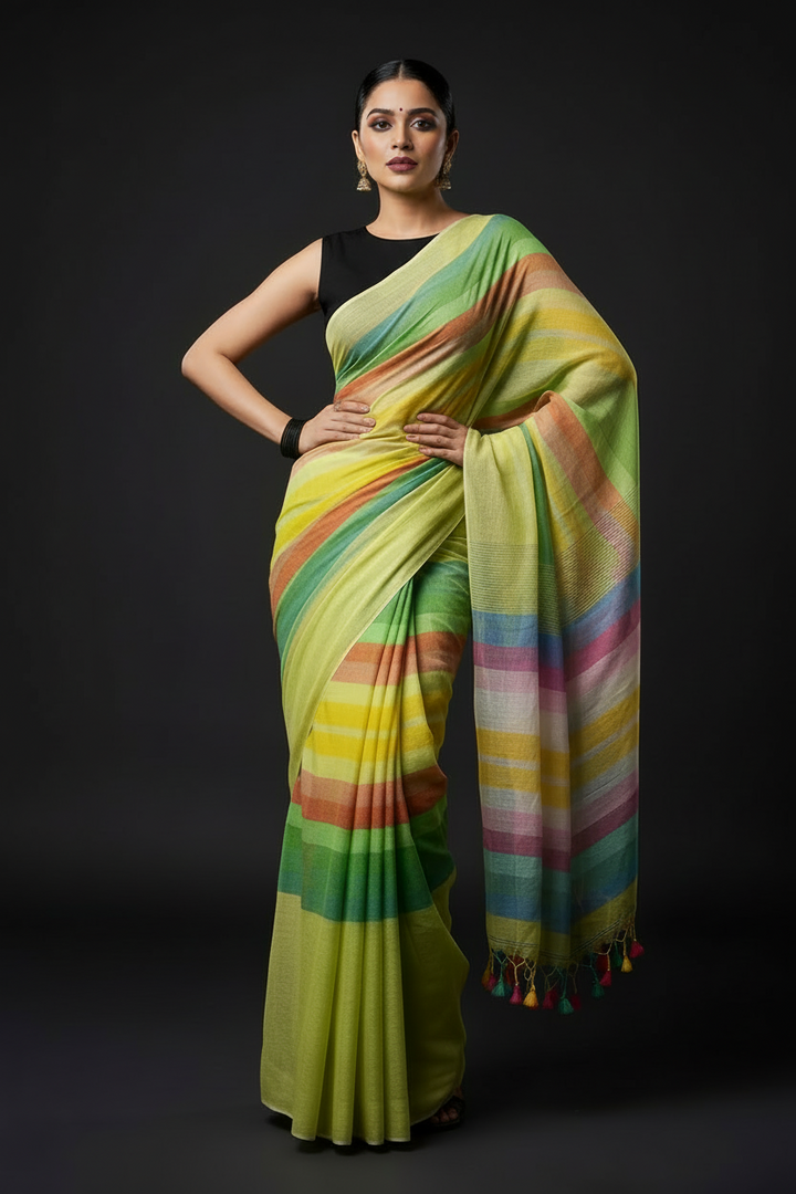 Bahuranga Mul Cotton Saree