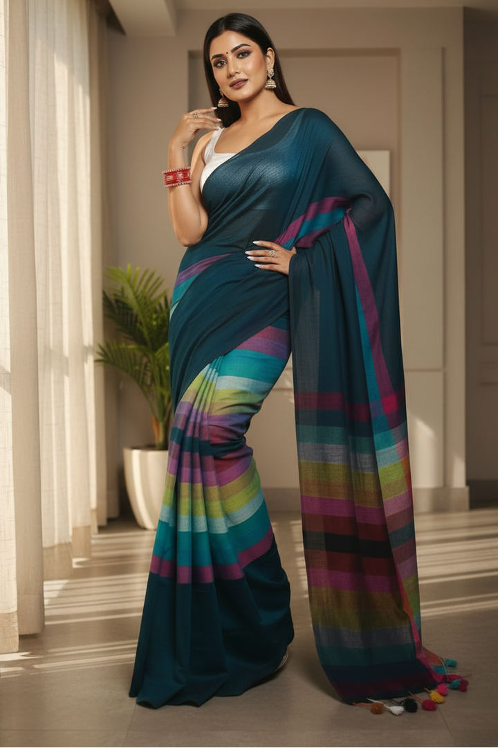 Bahuranga Mul Cotton Saree