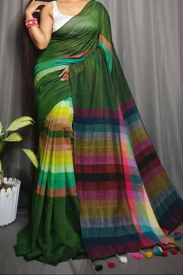 Bahuranga Mul Cotton Saree