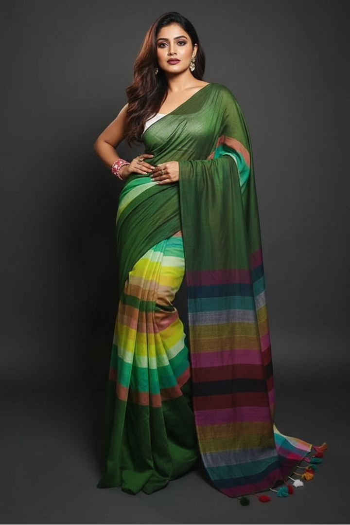 Bahuranga Mul Cotton Saree