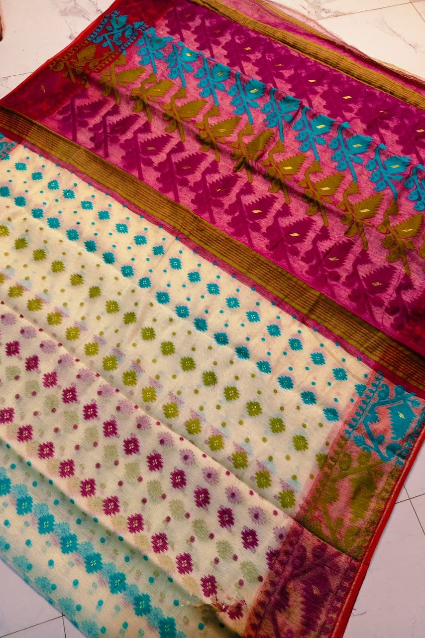 Tilottama Dhakai Jamdani Saree