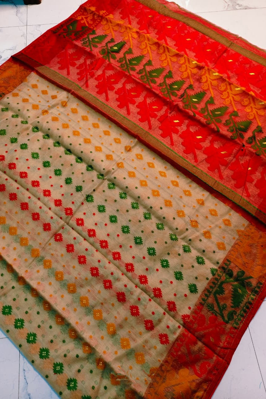Tilottama Dhakai Jamdani Saree