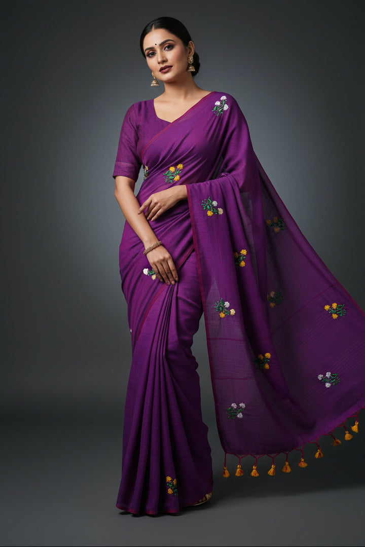 Damayanti Khadi Cotton Saree