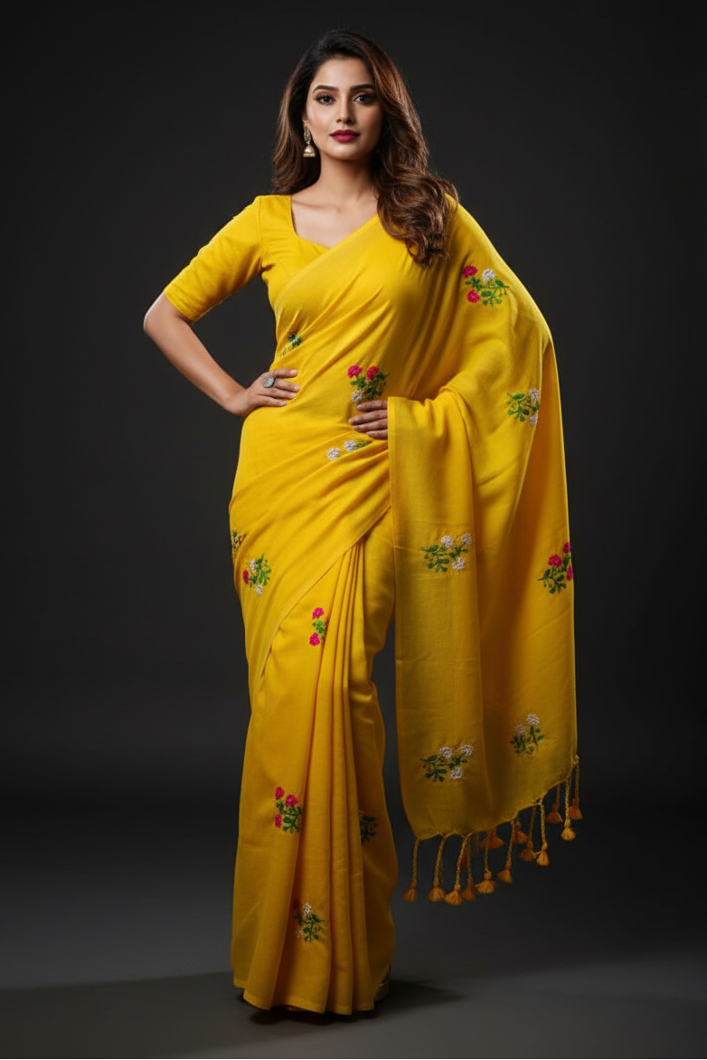 Damayanti Khadi Cotton Saree