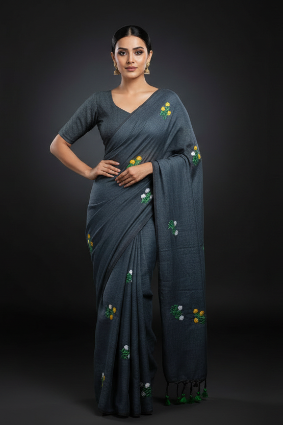 Damayanti Khadi Cotton Saree