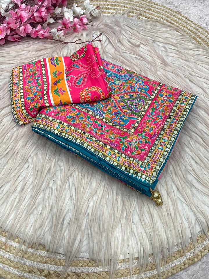 Dusk Radiance Chinnon Silk Saree