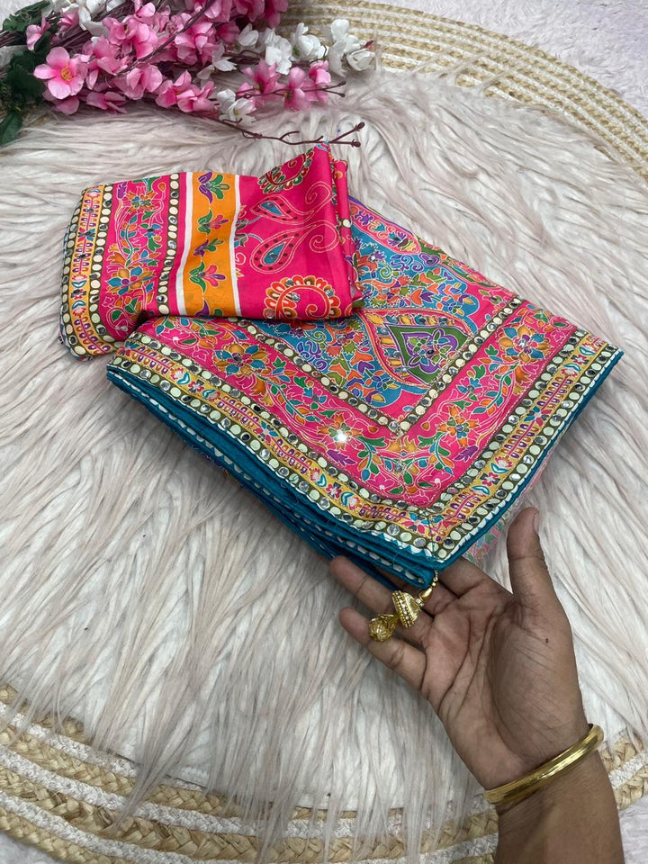 Dusk Radiance Chinnon Silk Saree