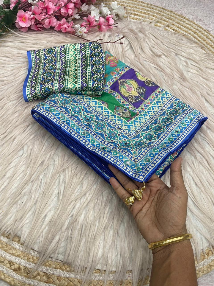 Dusk Radiance Chinnon Silk Saree