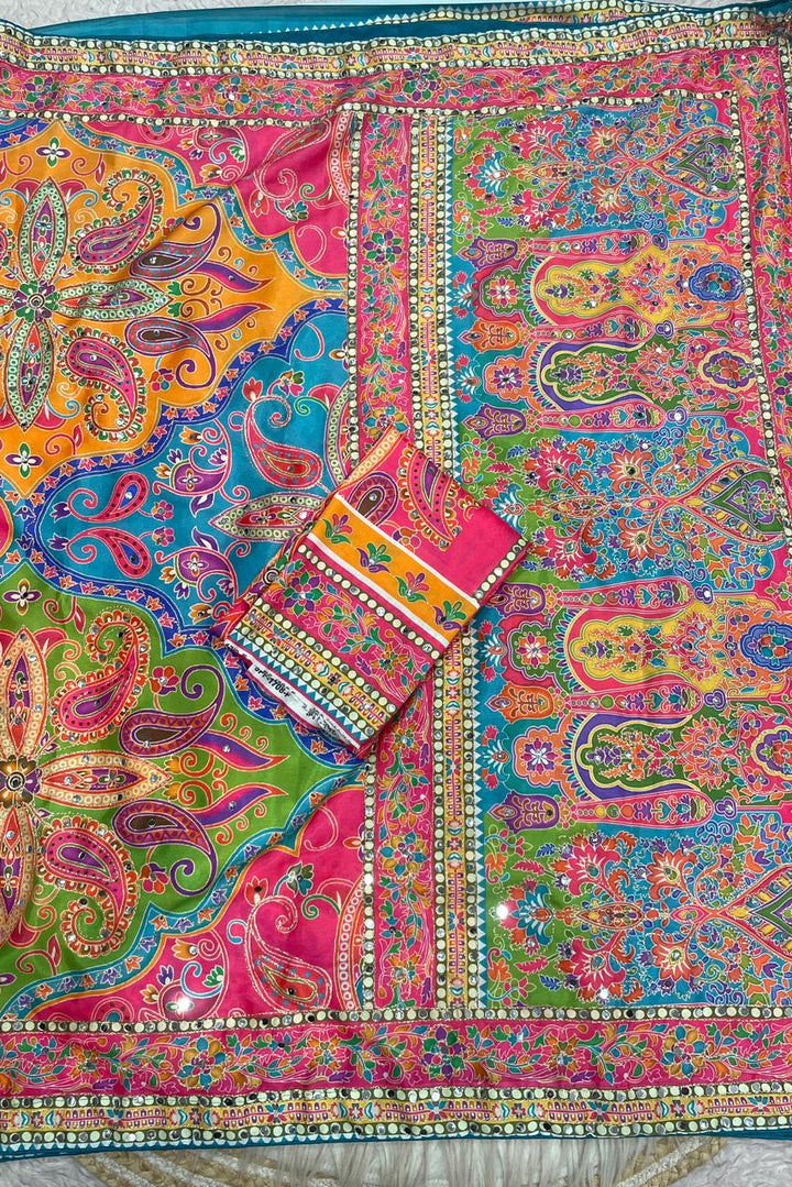 Dusk Radiance Chinnon Silk Saree