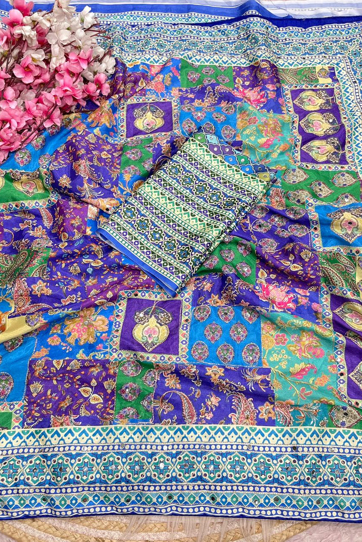 Dusk Radiance Chinnon Silk Saree