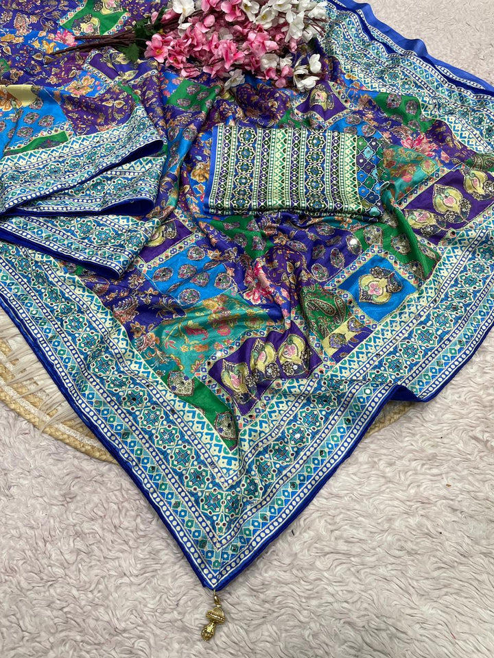 Dusk Radiance Chinnon Silk Saree