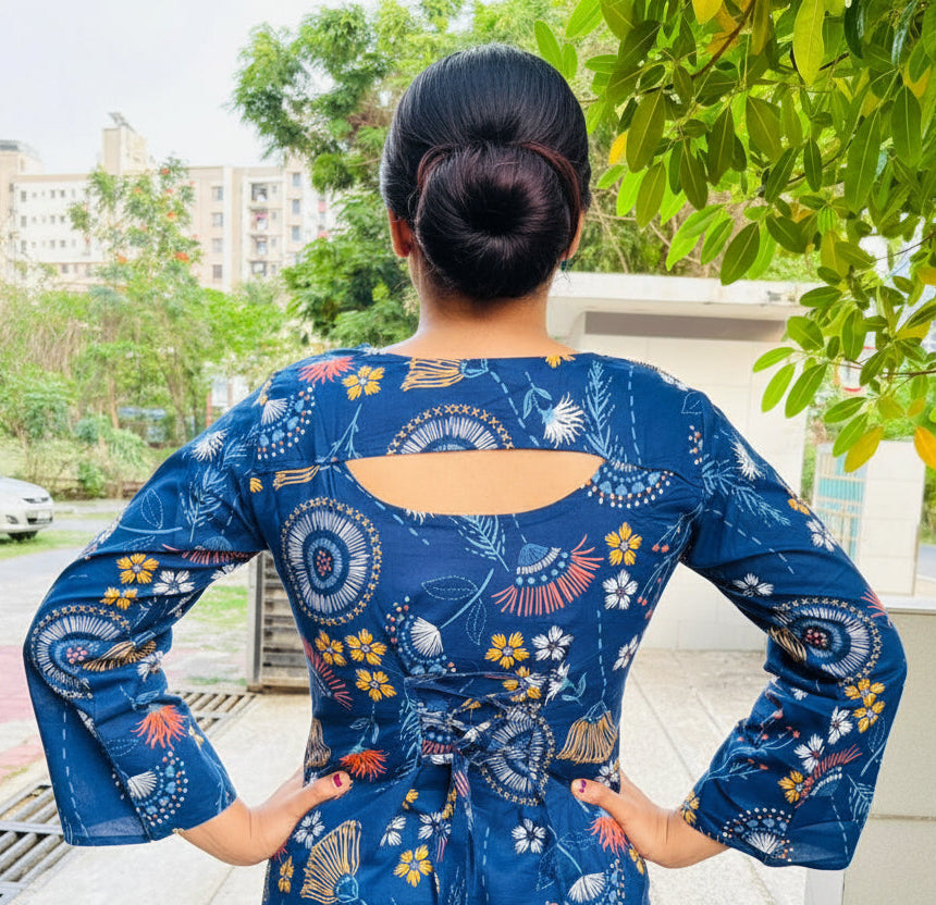 Statement Of Blue Pure Cotton Kurti