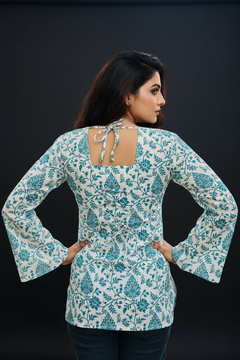 Smart In White-Pure Cotton Kurti