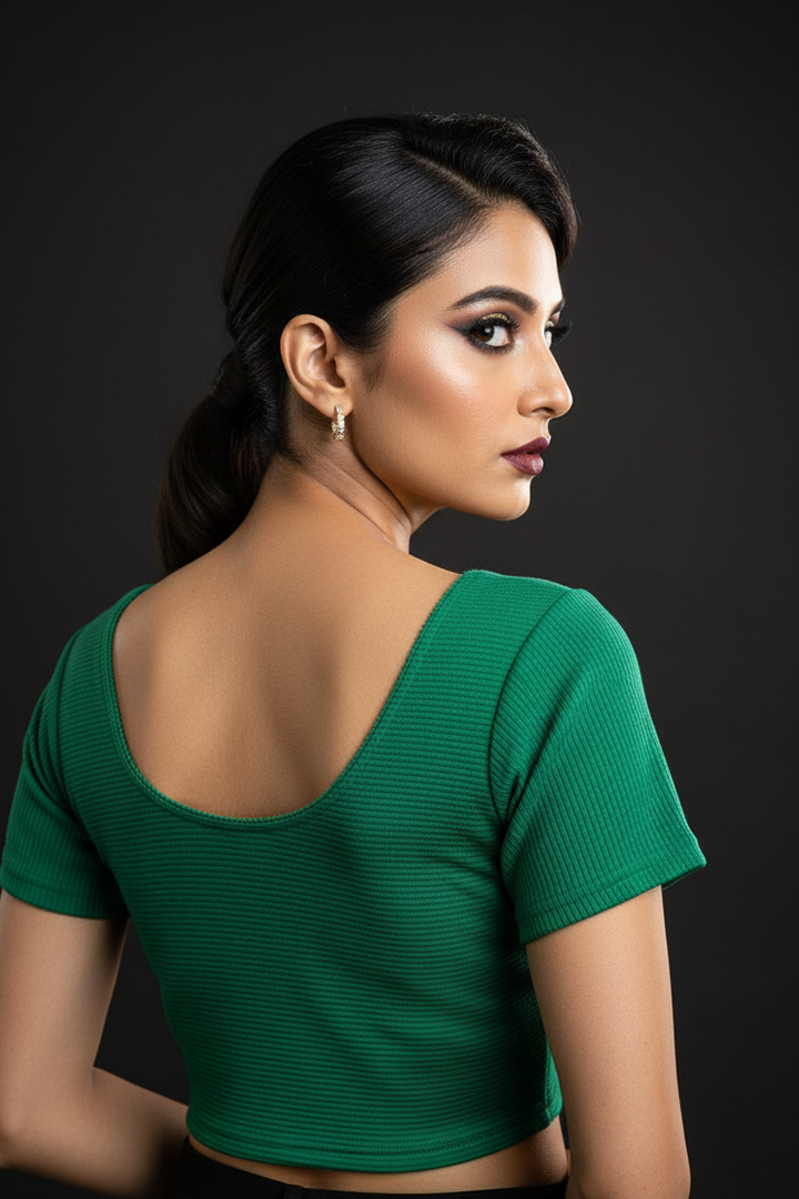 Pure Form-Stretchable Knitted Blouse