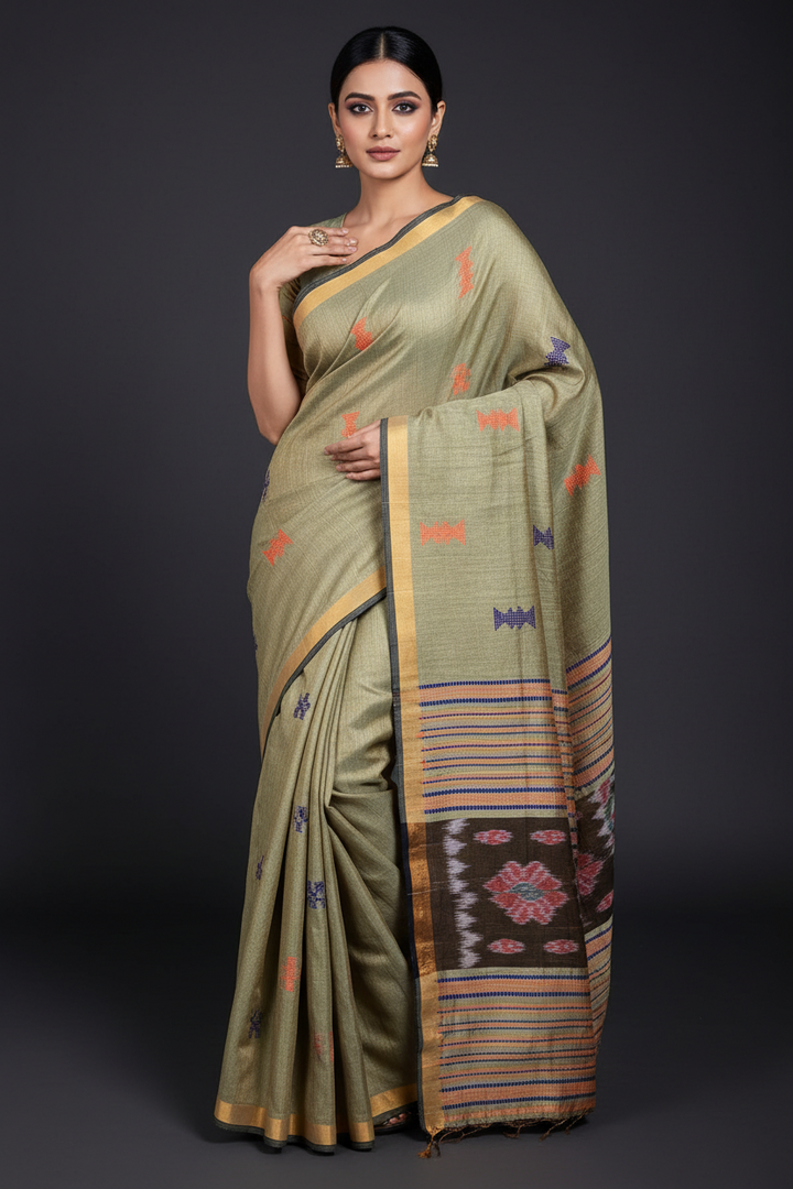 Oithijjo Rekha Kotki Cotton Silk Tissu Saree