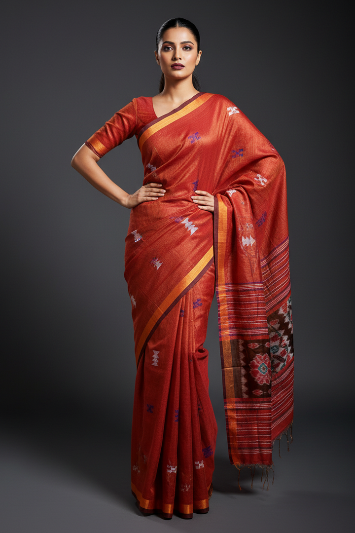 Oithijjo Rekha Kotki Cotton Silk Tissu Saree