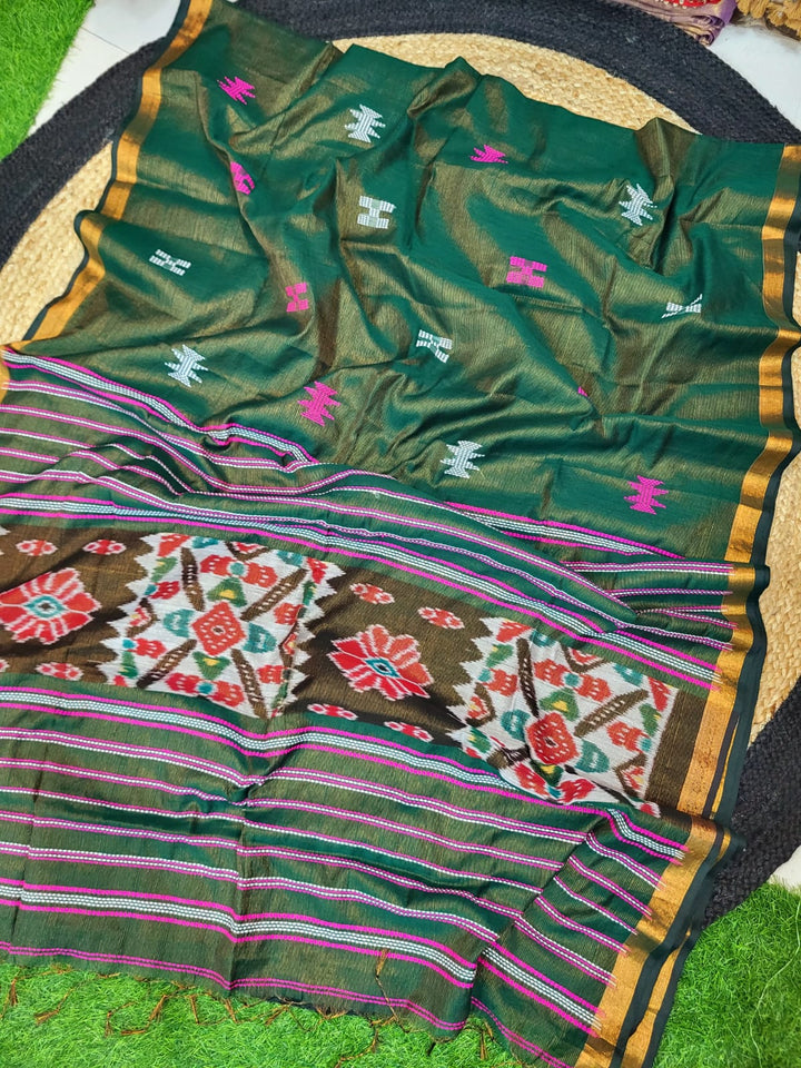Oithijjo Rekha Kotki Cotton Silk Tissu Saree