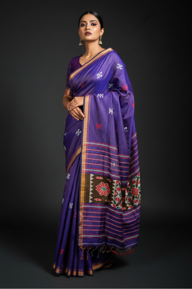 Oithijjo Rekha Kotki Cotton Silk Tissu Saree