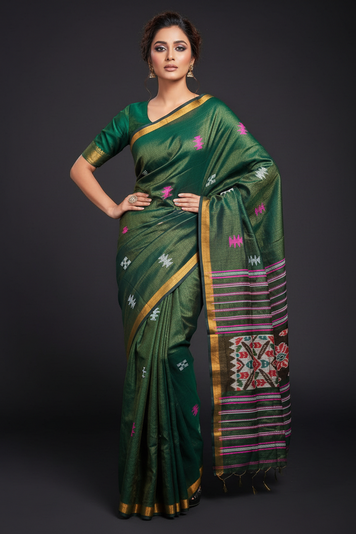 Oithijjo Rekha Kotki Cotton Silk Tissu Saree