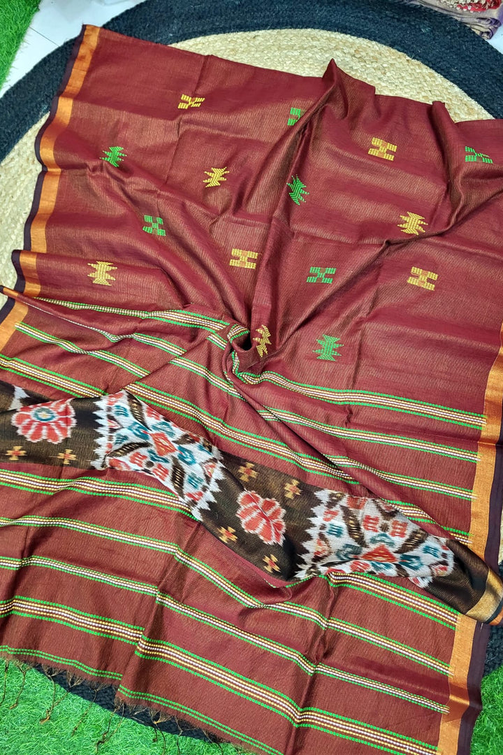 Oithijjo Rekha Kotki Cotton Silk Tissu Saree