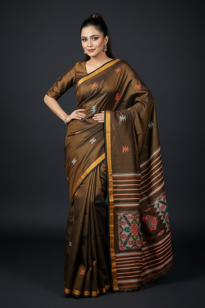 Oithijjo Rekha Kotki Cotton Silk Tissu Saree