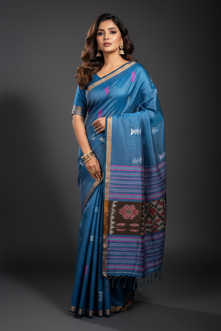 Oithijjo Rekha Kotki Cotton Silk Tissu Saree