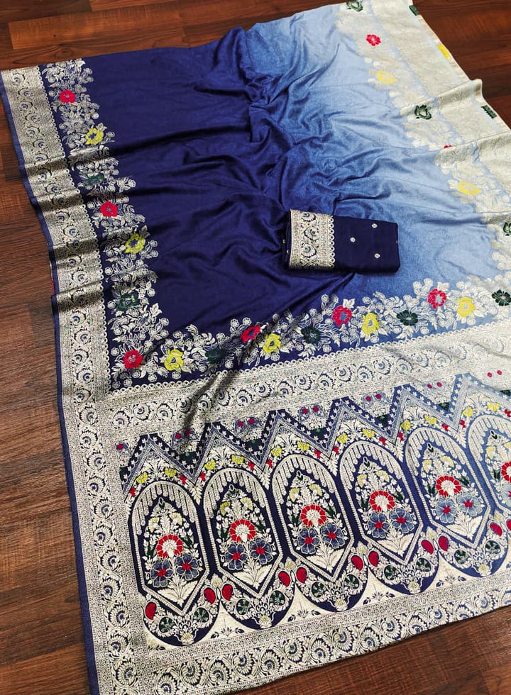 Abstract Weave Viscose Dolla Silk Saree