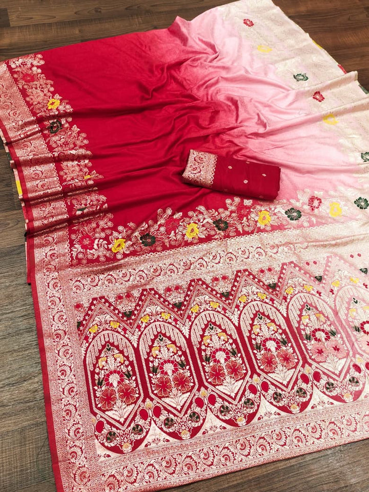 Abstract Weave Viscose Dolla Silk Saree