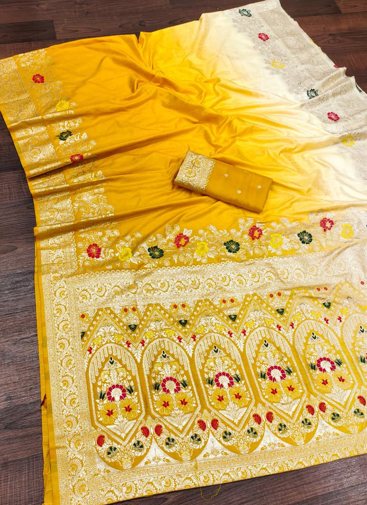Abstract Weave Viscose Dolla Silk Saree