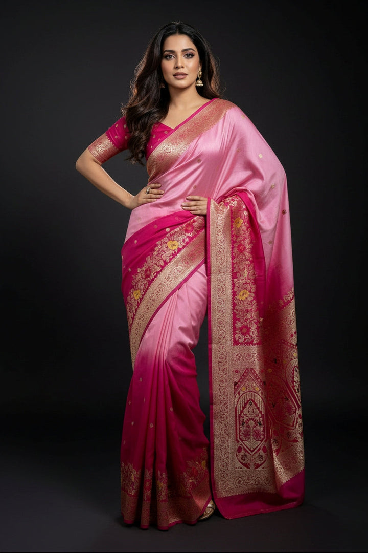 Abstract Weave Viscose Dolla Silk Saree