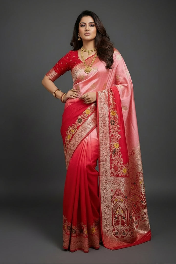 Abstract Weave Viscose Dolla Silk Saree