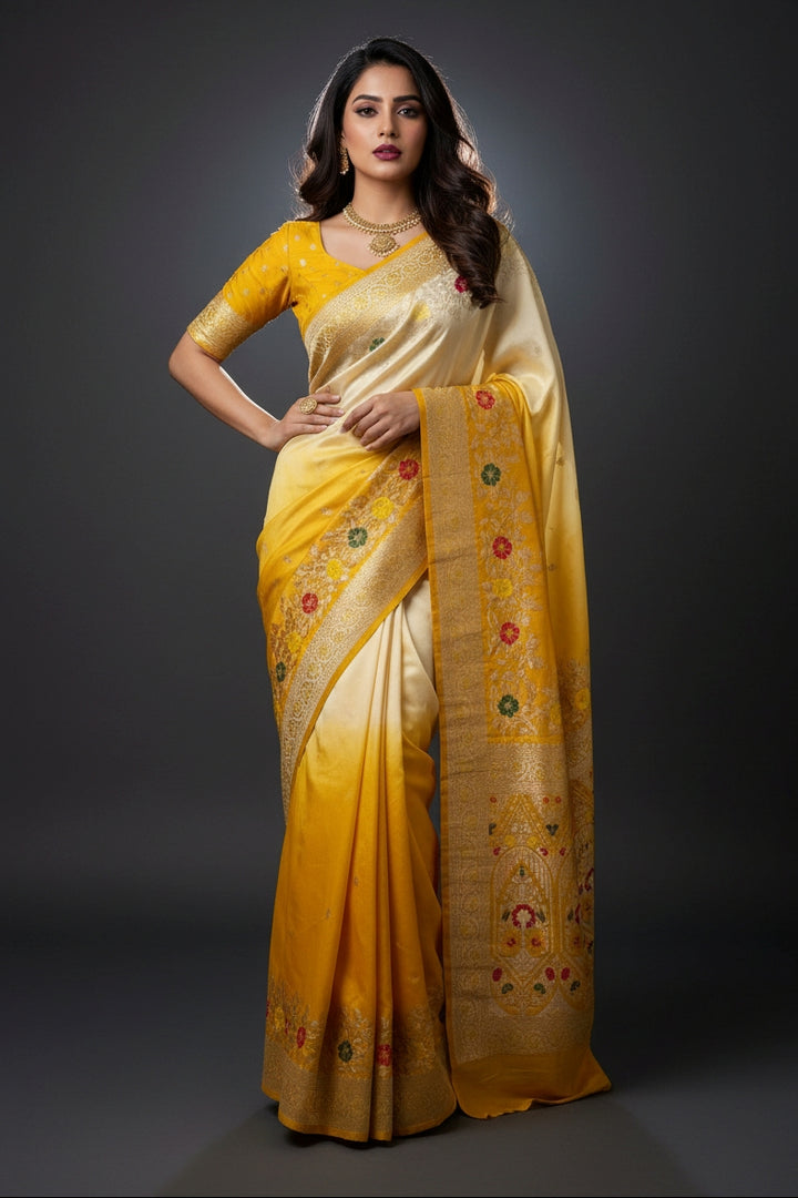 Abstract Weave Viscose Dolla Silk Saree