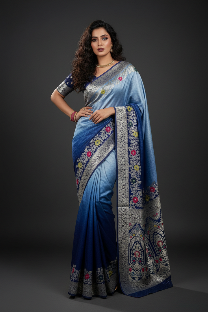 Abstract Weave Viscose Dolla Silk Saree