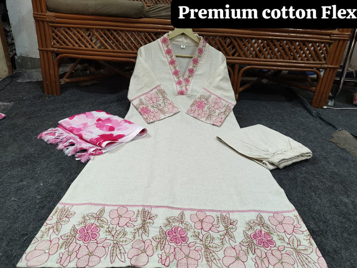 Diamond Mist Cotton Kurti Set