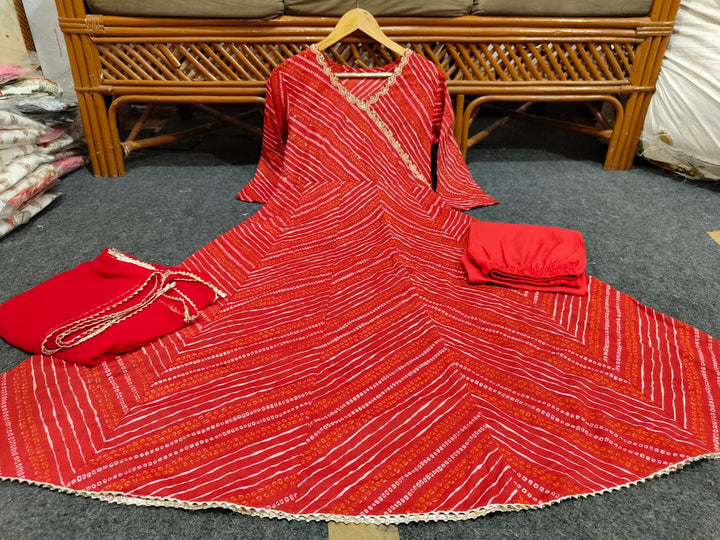 Leherika Anarkali Cotton Kurti Set